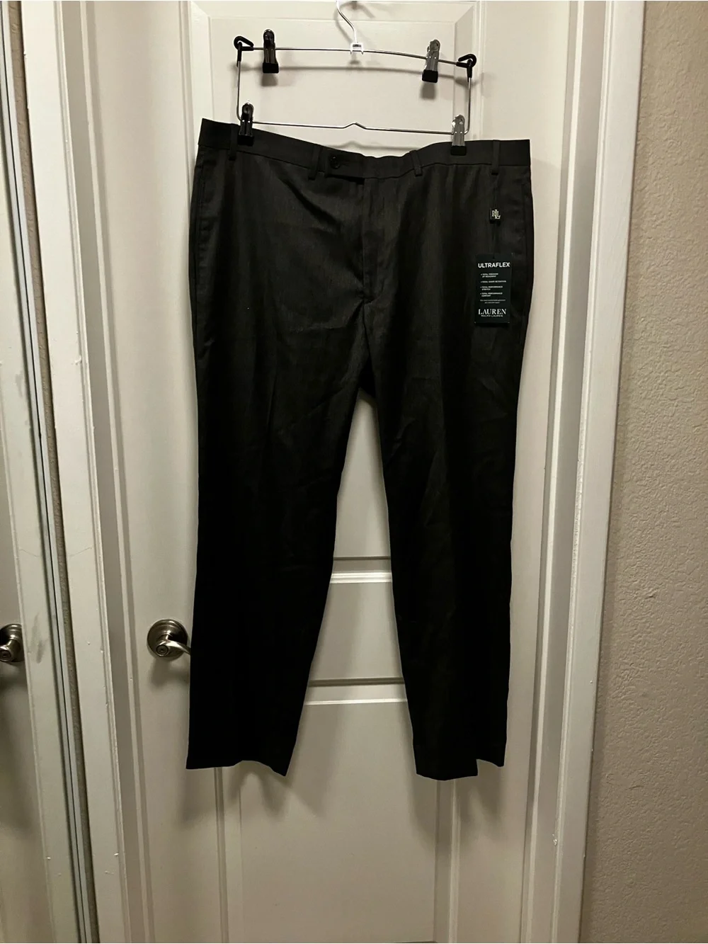 NWT Lauren Ralph Lauren Ultraflex Dress Pants Men 40x30 Grey Classic Fit Norton